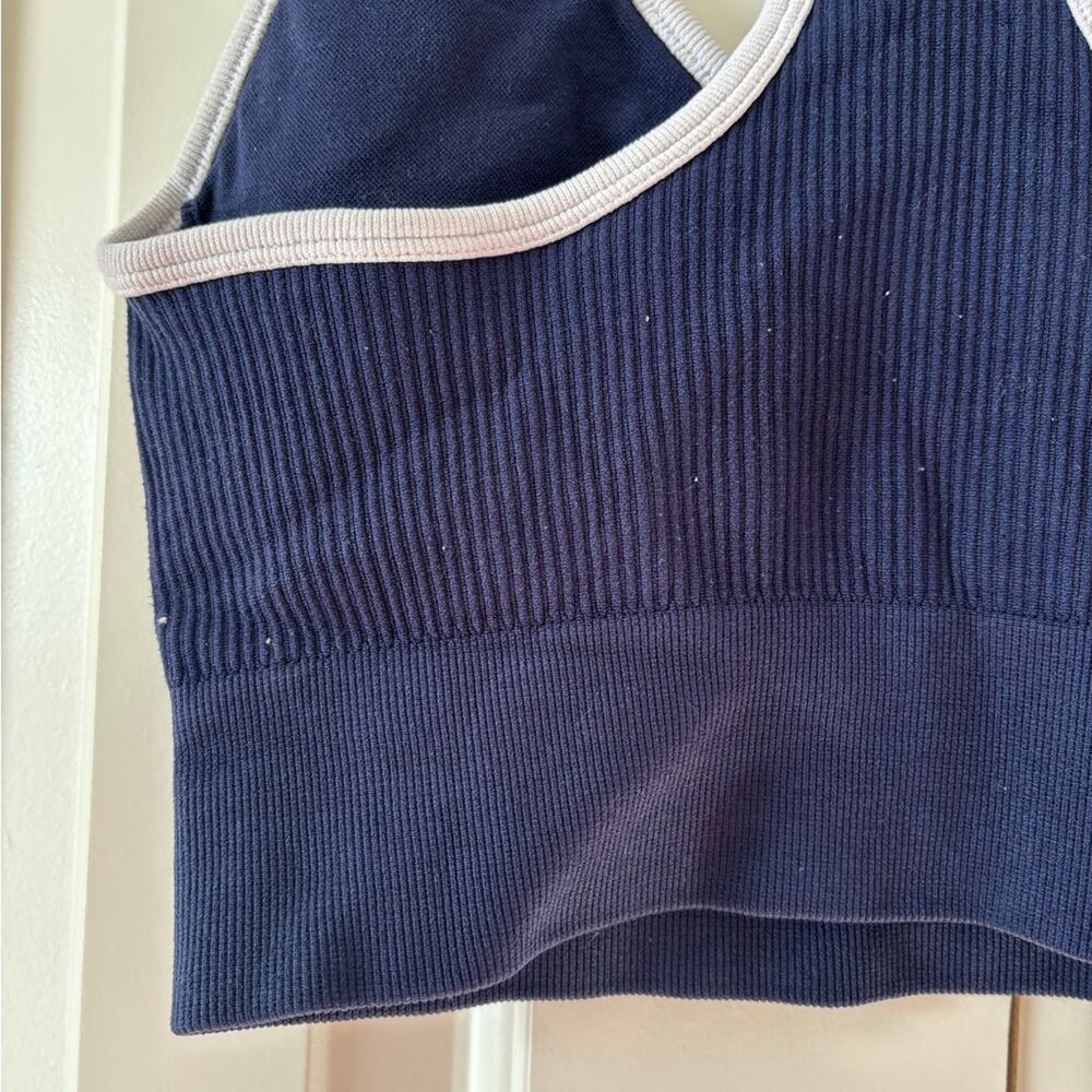 Women's Navy Blue Sports Bra - Picture 4 of 7